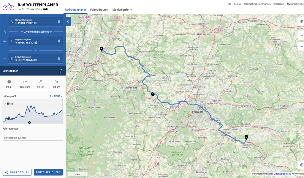 Radroutenplaner